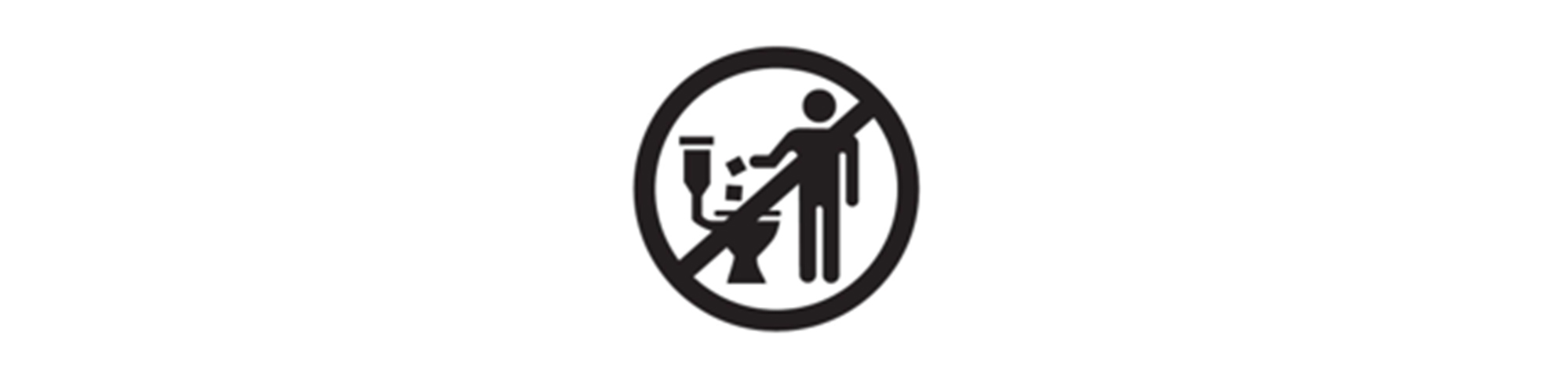 Zudem befindet sich auf der Verpackungsrückseite vieler Feuchttücher bereits das „Do not flush“ Symbol. Dieses zeigt ganz klar, welche Feuchttücher nicht in die Toilette dürfen.